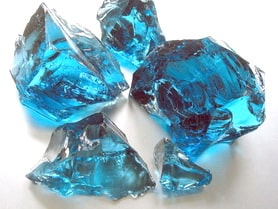 glass rocks-glass chunks ocean-blue