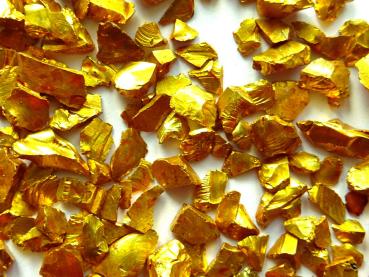 Glasgranules | glass stones gold, 9-12 mm/1 kg