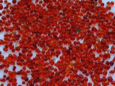 Glass Beads Ruby Red 1.5-3 mm | 1 Kg | Glass Pebbles Aggregates