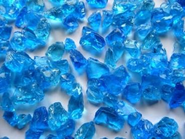 Glass chippings | Glass granules | Glass gravel blue, Sizes 9-12 mm