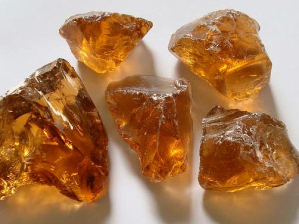 Glass Rocks amber 40-80 mm