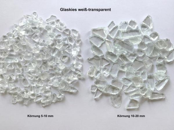 Glass Gravel  Clear 5-10 mm and 10-20 mm Glass Chippings